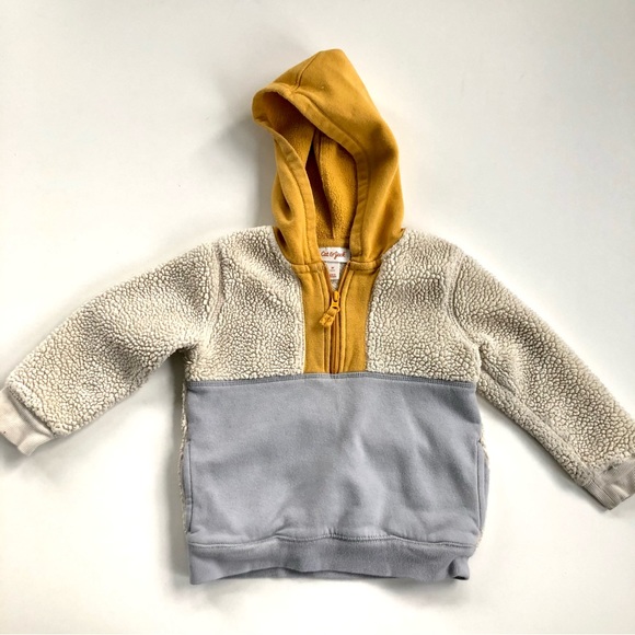 Cat & Jack Colorblock Fleece and Sherpa 1-4 Zip Size Toddler Boys 3T - Picture 2 of 9